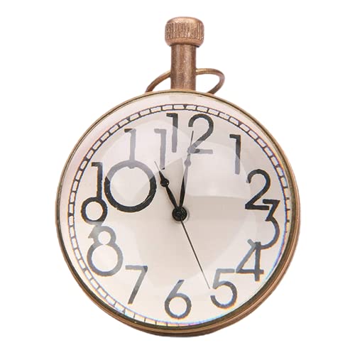 Ridhi Home & Decor Paper Weight Clock in London Style with English Numeral and Round Dial Analogue Desk Table Clock Gifts for Home (2inch)