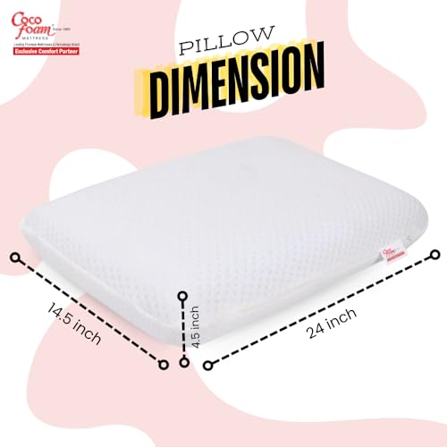 COCOFOAM Orthopedic Gel Infused Ventilated Memory Pillow (Pack of 1 Pillow, White)