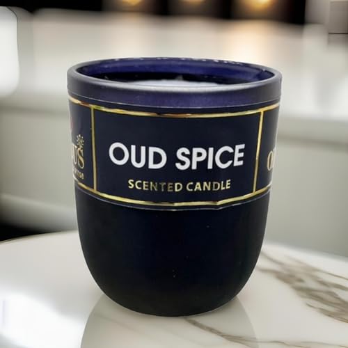 The Decor Affair 1 Pcs Oud Spice Fragrance-Infused Scented Tea Light Candle for Aromatherapy, Relaxation, and Home Ambiance.