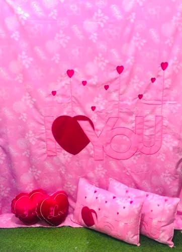 Luxury I Love You Bedsheets Cotton Double Bedsheet, 100% Cotton Queen Size bedsheets Size 90 * 100