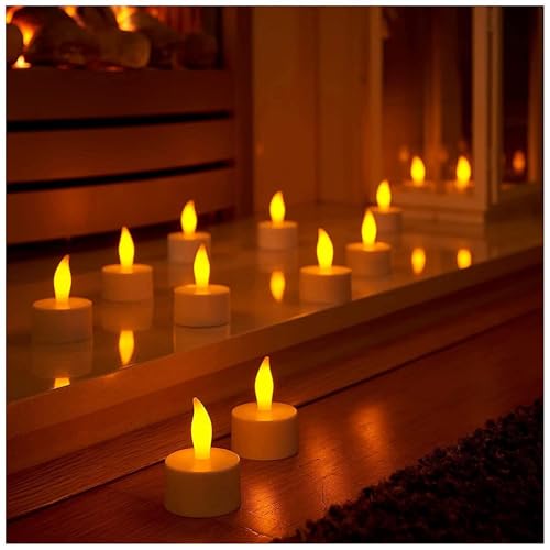 Agnija A Modern Twist On Tradition Discovering with LED T-Candle Light for Home Decoration Festival Special Diwali Durga Puja Christmas and Birthday Party, Wedding (Pack of 24)