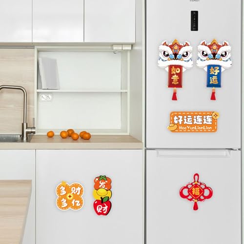 ATORSE® 6x Chinese New Year Refrigerator Magnets Refrigerator Stickers for Kitchen