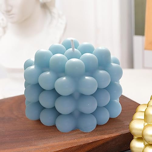 SAZ DEKOR Scented Candles Geometry Bubble Candles for Office Christmas Photo Props Blue