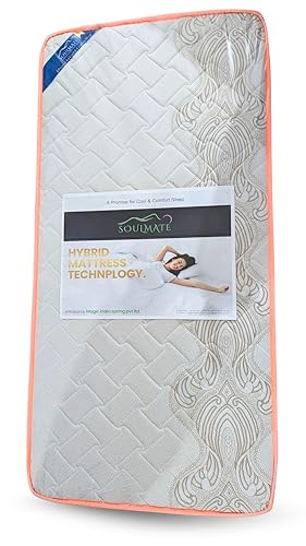 Soulmate Euro Top Orthopedic Mattress | Ortho Relief Euro Top | 72x35x6 Inches Size Mattress | 6" Thickness | Next Gen Cool Tech Memory Foam with Viscose Cotton Fabric|