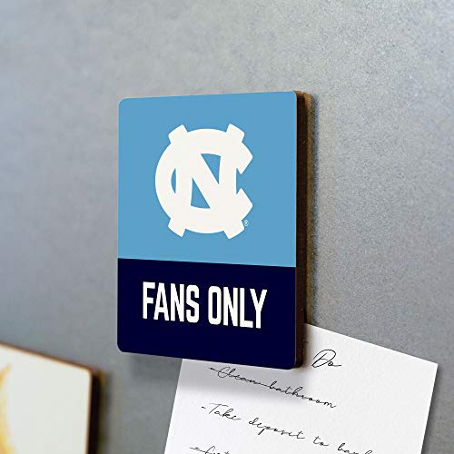 University of North Carolina Fans Only 2.75 x 2.75 MDF Wood Refrigerator Magnet