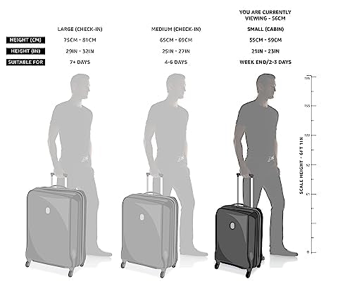 Kamiliant by American Tourister Harrier 56 Cms Small Cabin Polypropylene (PP) Hard Sided 4 Wheeler Spinner Wheels Luggage (Grey)