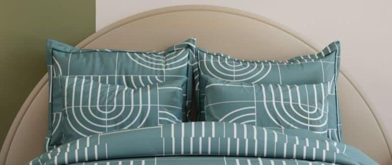 Castiqa Glace Cotton Fabric 400TC King Size 108x108inch / 270x270cm Bedsheet with 2 Pillow Covers 18x28inch / 45x70cm (Teal)