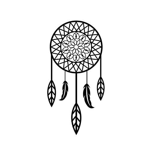 VVWV Feather Dream Catcher Wall Stickers for Living Kids Girls Boys Bedroom Home & Kitchen Hall Wall Vinyl Decor L x H 30 x 60 Cms