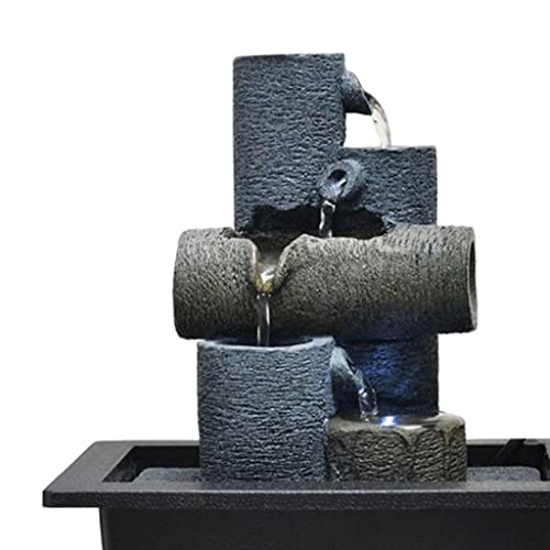 CALANDIS Tabletop Water Fountain Feng Shui Waterfall Landscape Home Table Ornaments B