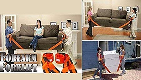 APURK 2 Pieces Furniture Canvas Lifting Moving Straps Carry Rope Belt Home Carry Furnishings Easier Furniture Carry Tools(Orange)