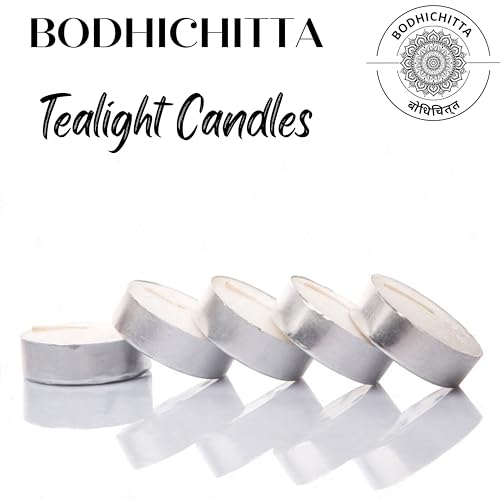 Bodhichitta- Unscented Pure Paraffin Wax Tealight Candles, (3-4hr Burn Period) (Pack of 200pcs)