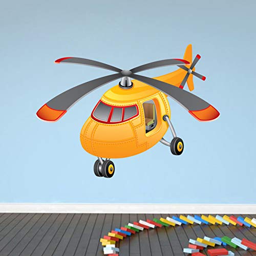 Sahaj Decor Landing Helicopter Sticker | Wall Sticker for Living Room -Bedroom - Office - Home Hall Decorative Stickers