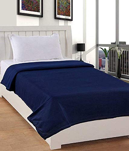 N G PRODUCTS Single Bed Soft Touch Light Weight Polar Fleece Blanket||Warm Bedsheet for Light Winters,Summer/AC Blankets for Home- Blue (60 * 90 inches)