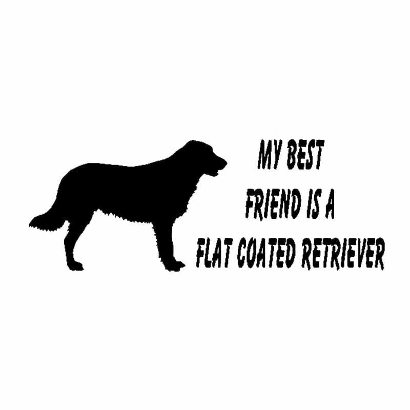 GADGETS WRAP Vinyl Wall Decal Sticker My Best Friend is A Flat Coated Retriever Dog Car