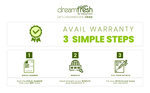 Sleepfresh Dreamfresh Ortho High Resiliance and Memory Foam 6 Inches Orthopaedic Back Relief Mattress (72X36X6 Inches)