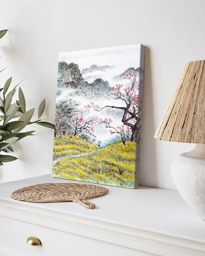 GADGETS WRAP Canvas Gallery Wrap Framed for Home Office Studio Living Room Decoration (9x11inch) - Chinese Village