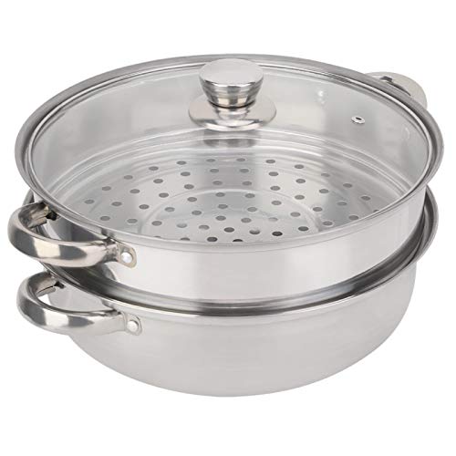 Steamer Pot, Steel Steamer, Steel Steamer Pot, The Thickened Handle Can 15Kg Theoretically, Stainless Steel Pan for Stock Pot Pot Pan Food Steamer