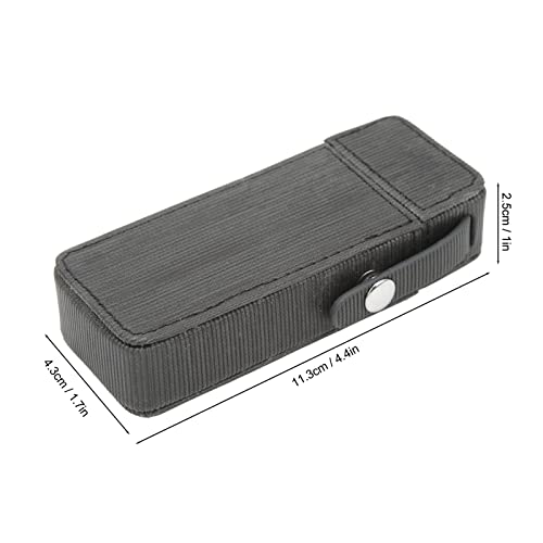 Cigarette Box, Cigarette Case Strong Fine Workmanship PU Buckle Design for Office (Black)