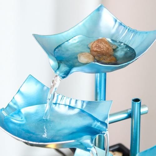 ATORSE® Tiered Water Fountain Decoration Circulates Water Flowing Waterfall Fountain