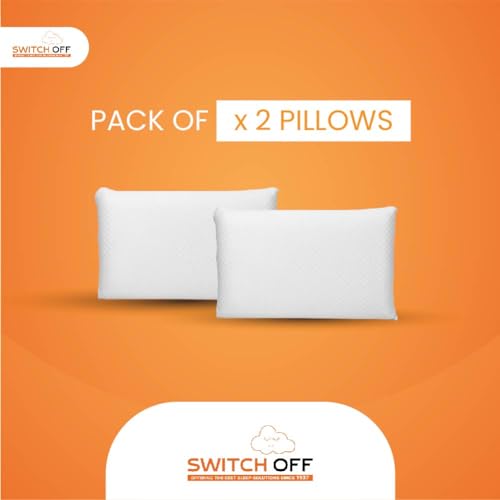 Switch-off Smart Adjustable Memory Plain Pillow,Discover The Perfect Pillow for Your Best Night's Sleep (17X27Inch) (Pack of 4)