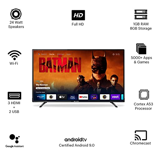 Kodak 80 cm (32 inches) HD Ready Certified Android LED TV 32HDX7XPRO (Black)