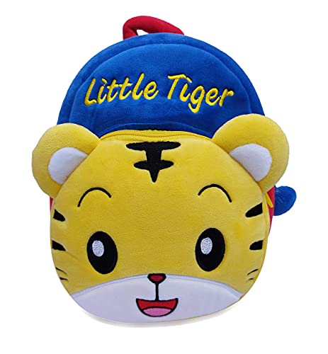 DZert Tiger Kids School Bag Soft Plush Backpacks Cartoon Boys Girls Baby (2-5 Years)