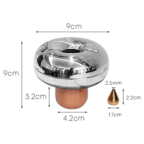 MERISHOPP™ Round Cigarette Ashtray for Home Office Desktop Outdoor with Wooden Stand