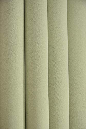 STAR DECOR Single Piece Solid Blackout Plain Faux Silk Eyelet Curtain -100% Opaque - 5 feet Window, Green [1 Piece]