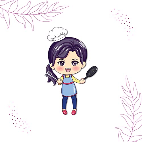 Bhai Please Female Chef Wooden Fridge Magnet - Kitchen, Cooking and Bar Gifts and Decorations