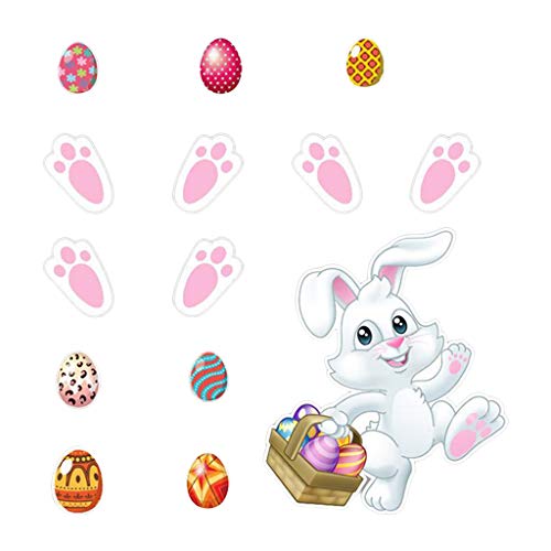 ATORSE® Cute Bunny Eggs Magnet & Wall Stickers Fridge Refrigerator Home Room Decor