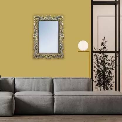 VAS Collection MDF Mirror Frame for Wall Decor,Bedroom,Living Room,Bathroom & Hallway,24"x17.5" (Multicolour)