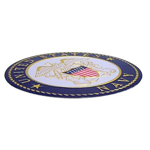 United States Navy Seal Magnet, Aluminum Medallion Disc with Magnetic Back,, 4 Inches