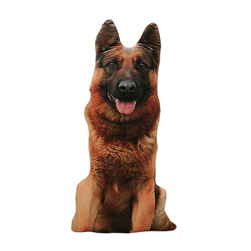 CALANDIS® 3D Dog Throw Pillow 20Cm Cute Creative Animal Plush Toy for Office Car Couch Brown | 1 Throw Pillow