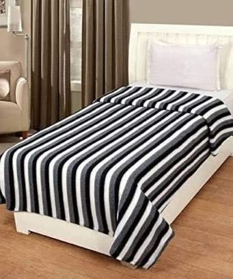 Ilsha® Polyester Blend 500 TC Blanket (Single_Black and White)