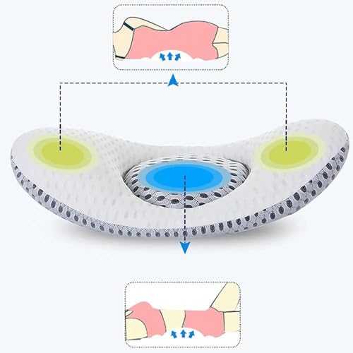 BluBasket 3D Leaf Shape Lumbar Support Pillow for Sleeping, Pregnancy Pillow, 3D Air Mesh Back Pillow for Bed, Adjustable Height Lumbar Pillow for Lower Back Pain Relief