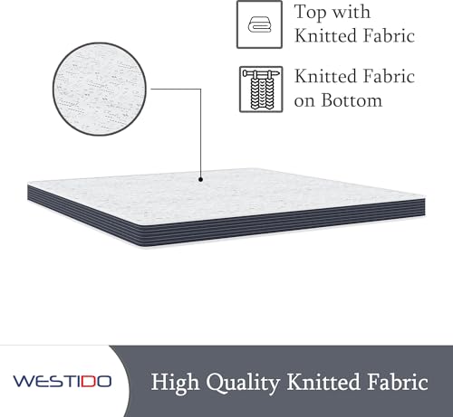 WESTIDO RehabRest Multiple Memory Foam | High Resilience (HR) Foam Knitted Fabric King Size Orthopedic Mattress OrthoKQ5inch72x70