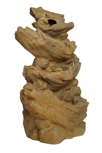 SEPBORN Decorative Driftwood Water Fountain, 45 cm Height with LED Lights Water Pump