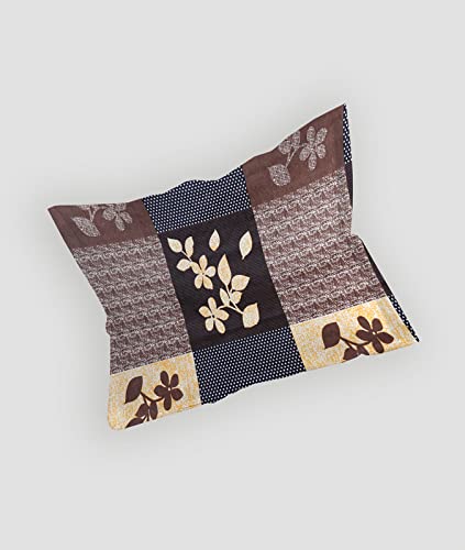 La' Amour 160 Gsm Single Bedsheet With 1 Pillow Cover - 144 TC Supersoft Microfiber - Breathable & Wrinkle Free - 2 Pcs Set | Brown & Coffee