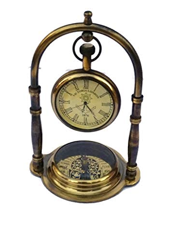 Delight Enterprises Clock Table Clock with Compass