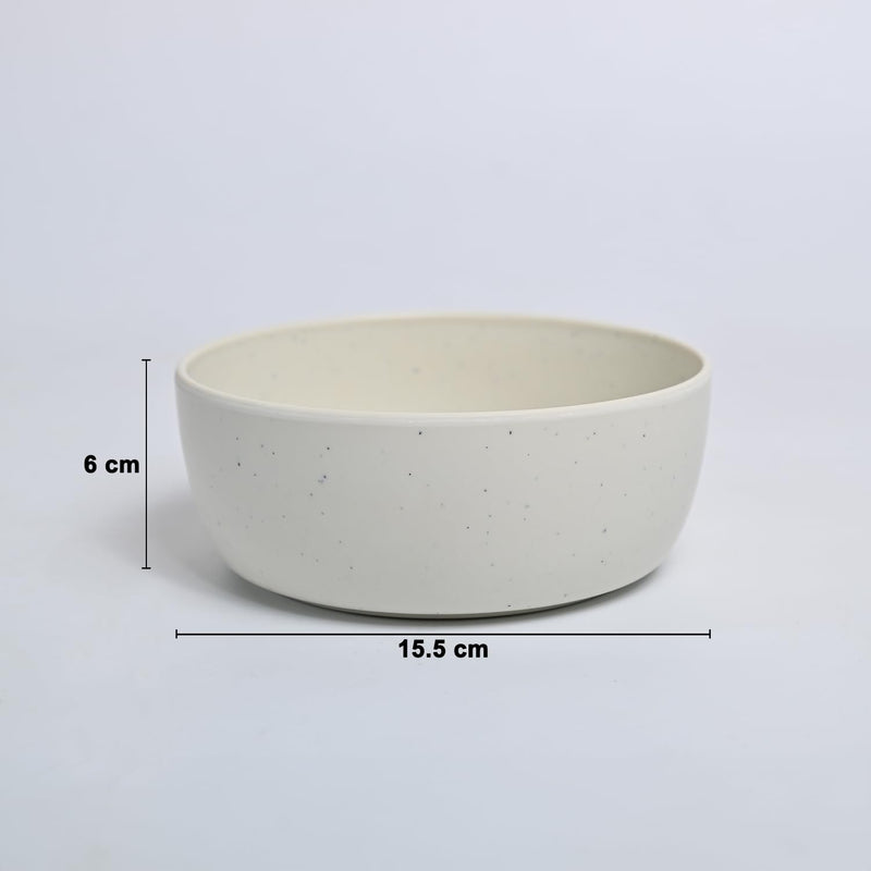 MARKET99 Minto Cream Sparkle Dinner Set of 20-6 full Plates, 6 Quarter Plate, 6 Soup Bowl & 2 Serving Bowl for Families, Daily Use, Parties, Unbreakable, Kid Friendly