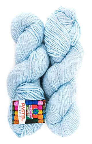 WOA Fashions Pastel Color Acrylic Hand Knitting Yarn (Baby Blue) (Hanks-150gms)