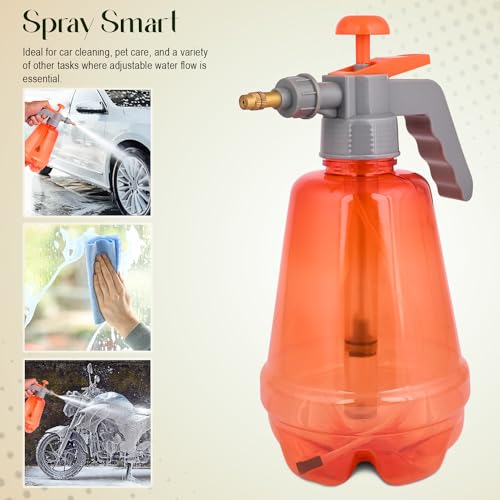 ORILEY Pressure Spray Pump Bottle with Adjustable Nozzle Heavy Duty Water Mister for Home Garden Lawn Plants Watering & Cleaning (1500ml, Random Colour)