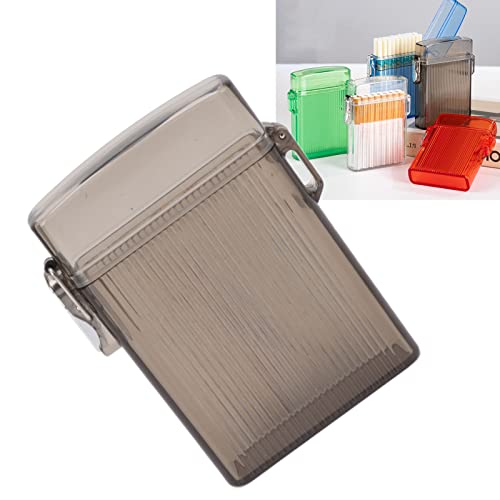 Cigarette Holder Box, Large Capacity Present Cigarette Case Clear for Family (Black)