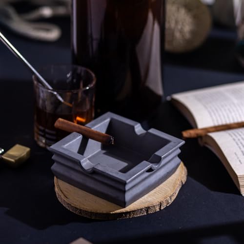 Sqrim- Contemporary, Sleek Concrete Ashtray