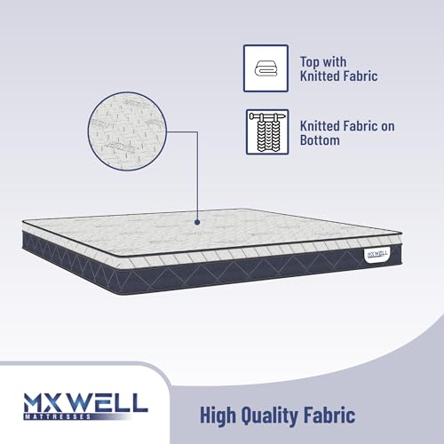 MXWELL Orthopedic Euro Luxury 8 inch Single High Density (HD) Foam Mattress (L x W: 78 inch x 35 inch)