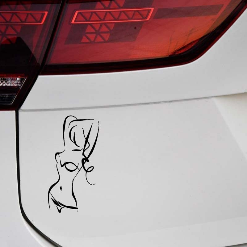 GADGETS WRAP Vinyl Wall Decal Sticker Car Sticker Artistical Line Hot Girl