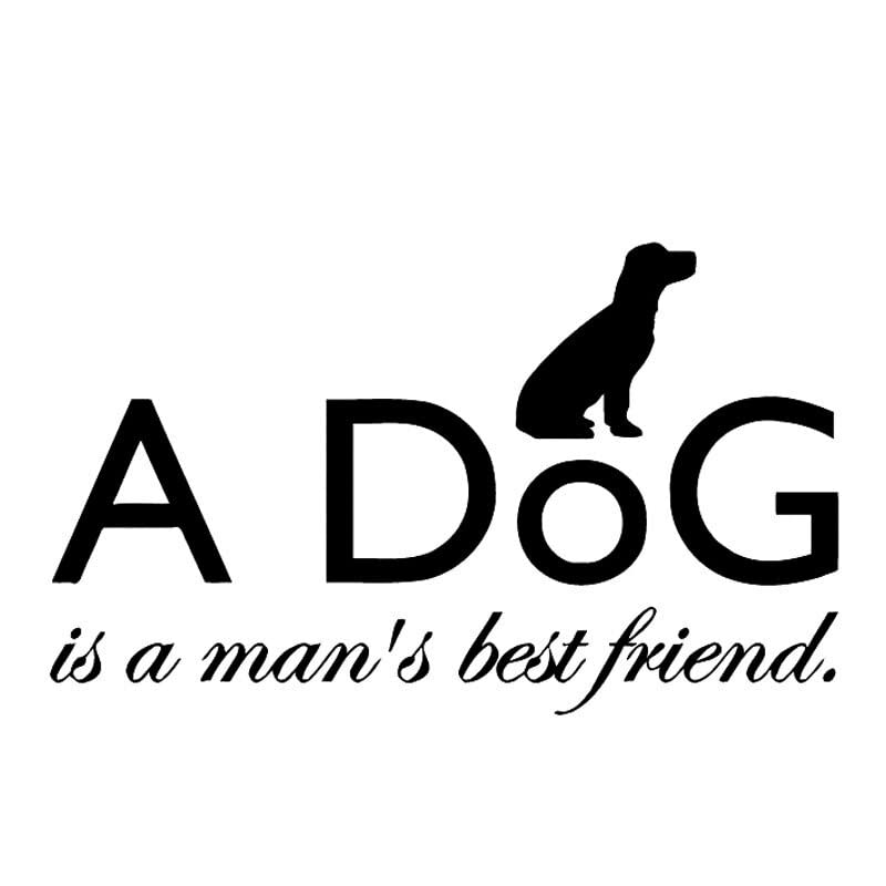 GADGETS WRAP Vinyl Wall Decal Sticker A Dog is A Man's Best Friend Vinyl Car Stiker