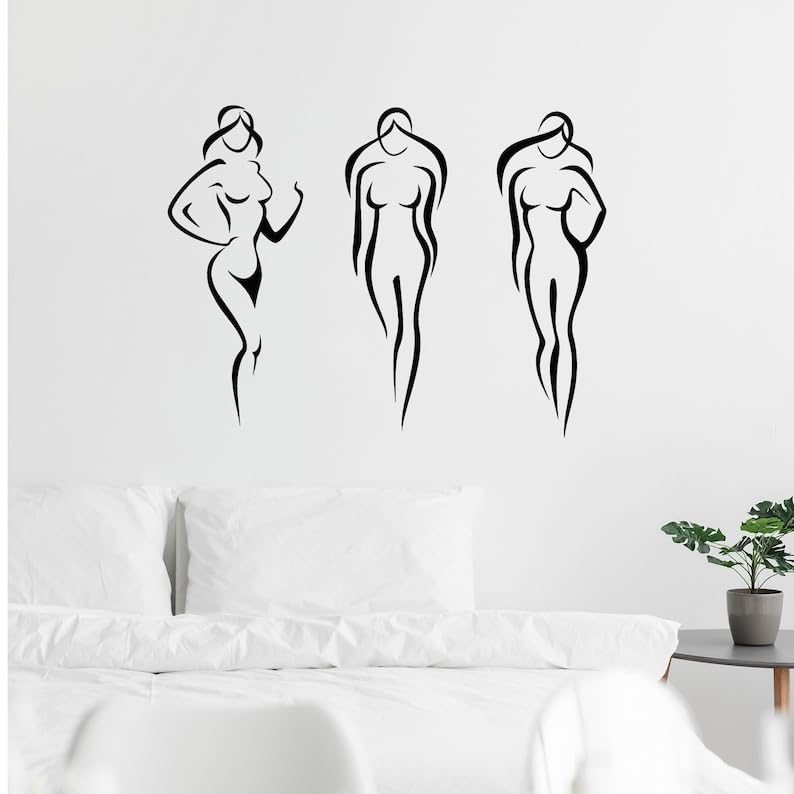 SnappySticker Sexy Hot Bedroom Wall Sticker PVC Vinyl Easy to Stick (27 X 35)