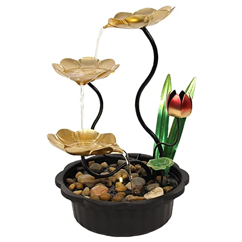 ATORSE® Electric Tabletop Fountains 3 Tiers Feng Shui Flowing Water for Office Decor