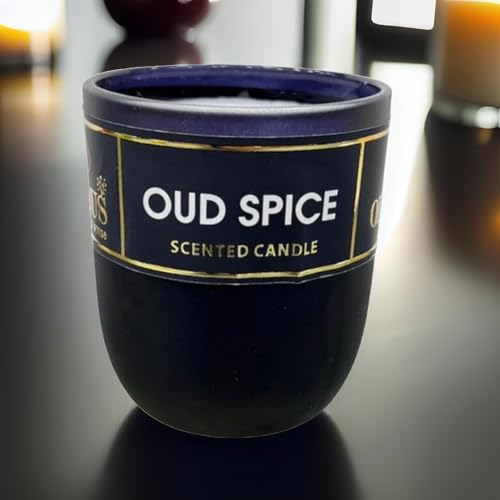 The Decor Affair 1 Pcs Oud Spice Serenade: Aromatic Scented Tea Light Candle - Elevate Your Home's Atmosphere and Gift a Moment of Luxury.